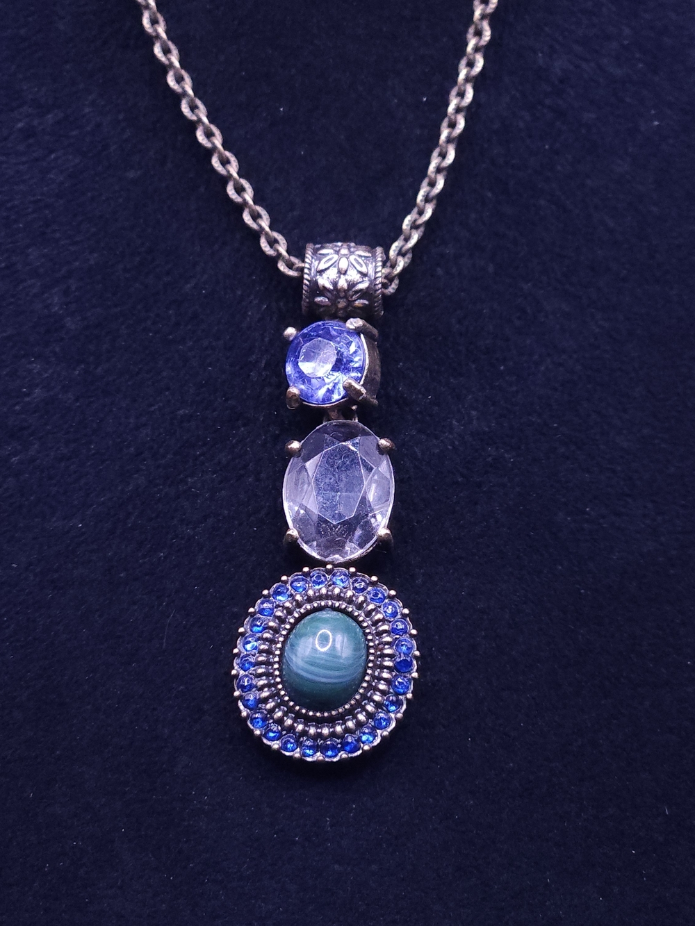 Vintage Avon NRT antiqued bronze tone metal chain necklace